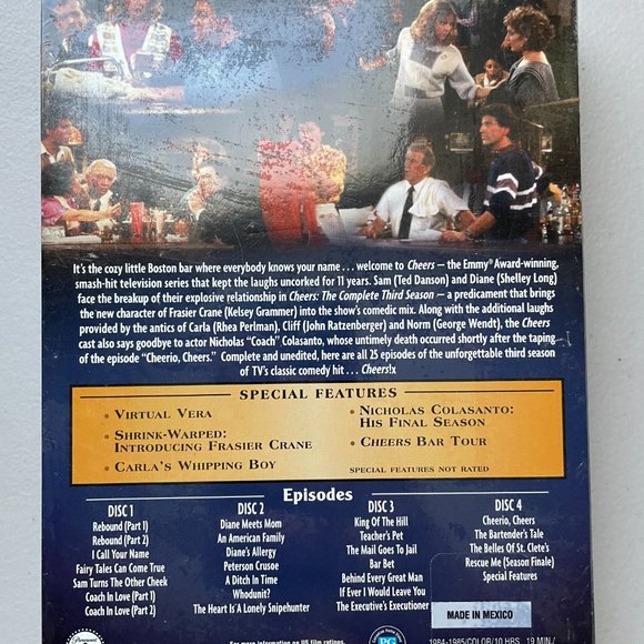 Cheers TV Shows DVDs Set Complete Seasons 1-3 Third Season Set NEW SEALED - Picture 10 of 10